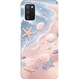 Techtree Samsung Galaxy A02S Uyumlu Sahil Deniz Kabuğu Baskılı Silikon Kılıf