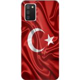 Techtree Samsung Galaxy A02s Uyumlu Türk Bayrağı Baskılı Silikon Kılıf