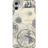 Techtree Samsung Galaxy A05 Uyumlu Vintage Dünya Haritası Ve Pusula Baskılı Silikon Kılıf