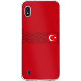 Techtree Samsung Galaxy A10 Uyumlu Türk Milli Takım Izgara Desenli Forma Baskılı Silikon Kılıf
