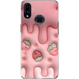 Techtree Samsung Galaxy A10S Uyumlu Çilekli Pasta Baskılı Silikon Kılıf