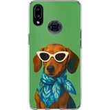 Techtree Samsung Galaxy A10S Uyumlu Cool Dachshund Köpek Baskılı Silikon Kılıf