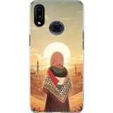 Techtree Samsung Galaxy A10S Uyumlu Filistine Özgürlük Kız Baskılı Silikon Kılıf