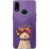 Techtree Samsung Galaxy A10S Uyumlu Frida Catlo kedi Baskılı Silikon Kılıf