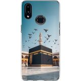 Techtree Samsung Galaxy A10S Uyumlu Kabe Umre ve Kuşlar Baskılı Silikon Kılıf