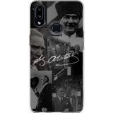 Techtree Samsung Galaxy A10S Uyumlu Kemal Atatürk İmza Baskılı Silikon Kılıf
