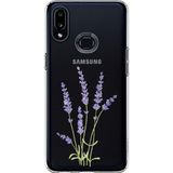 Techtree Samsung Galaxy A10S Uyumlu Lavanta Çiçek Tasarımlı Baskılı Silikon Kılıf