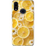 Techtree Samsung Galaxy A10S Uyumlu Limon Dilimleri ve Papatya Desenli Baskılı Silikon Kılıf