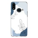 Techtree Samsung Galaxy A10s Uyumlu Mavi Huzur Şekiller Ve Botanik Çizgiler Baskılı Silikon Kılıf
