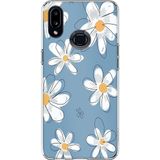 Techtree Samsung Galaxy A10s Uyumlu Mavi Papatya Bahçesi Baskılı Silikon Kılıf