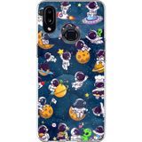 Techtree Samsung Galaxy A10S Uyumlu Minik Astronotlar Uzayda Baskılı Silikon Kılıf