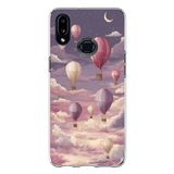 Techtree Samsung Galaxy A10s Uyumlu Mor Gökyüzü Ve Uçan Balon Baskılı Silikon Kılıf
