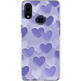 Techtree Samsung Galaxy A10S Uyumlu Mor Kalpler Tasarımlı Baskılı Silikon Kılıf