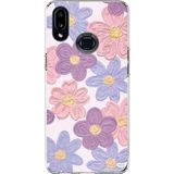 Techtree Samsung Galaxy A10S Uyumlu Renkli Papatyalar Sulu Boya Baskılı Silikon Kılıf