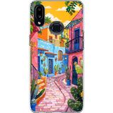 Techtree Samsung Galaxy A10S Uyumlu Renkli Sanat Sokak Silikon Kılıf Baskılı Silikon Kılıf