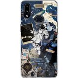 Techtree Samsung Galaxy A10S Uyumlu Retro Astronot Tasarımlı Baskılı Silikon Kılıf