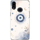 Techtree Samsung Galaxy A10S Uyumlu Şans Getiren Nazar Tasarımı Baskılı Silikon Kılıf