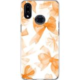 Techtree Samsung Galaxy A10S Uyumlu Şeftali Fiyonk Kurdele Baskılı Silikon Kılıf