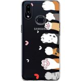 Techtree Samsung Galaxy A10S Uyumlu Sevimli Kedi Patiler Tasarımlı Baskılı Silikon Kılıf