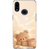 Techtree Samsung Galaxy A10S Uyumlu Sevimli Tatlı Ayı Baskılı Silikon Kılıf