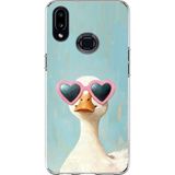 Techtree Samsung Galaxy A10S Uyumlu Yağlı Boya Pop-Art Ördek Baskılı Silikon Kılıf