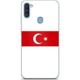 Techtree Samsung Galaxy A11-M11 Uyumlu Türk Milli Takım Beyaz Forma Baskılı Silikon Kılıf
