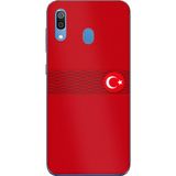 Techtree Samsung Galaxy A20-A30 Uyumlu Türk Milli Takım Izgara Desenli Forma Baskılı Silikon Kılıf