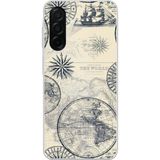 Techtree Samsung Galaxy A26 Uyumlu Vintage Dünya Haritası Ve Pusula Baskılı Silikon Kılıf