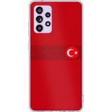 Techtree Samsung Galaxy A32 Uyumlu Türk Milli Takım Izgara Desenli Forma Baskılı Silikon Kılıf