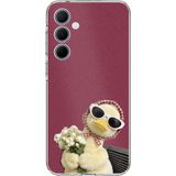 Techtree Samsung Galaxy A35 Uyumlu Çiçekli Ördek Baskılı Silikon Kılıf
