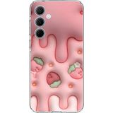 Techtree Samsung Galaxy A35 Uyumlu Çilekli Pasta Baskılı Silikon Kılıf