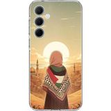 Techtree Samsung Galaxy A35 Uyumlu Filistine Özgürlük Kız Baskılı Silikon Kılıf
