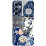 Techtree Samsung Galaxy A35 Uyumlu Geleneksel Motifli Beyaz At Baskılı Silikon Kılıf
