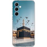 Techtree Samsung Galaxy A35 Uyumlu Kabe Umre ve Kuşlar Baskılı Silikon Kılıf