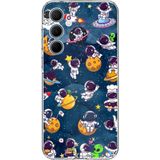 Techtree Samsung Galaxy A35 Uyumlu Minik Astronotlar Uzayda Baskılı Silikon Kılıf