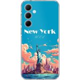 Techtree Samsung Galaxy A35 Uyumlu Özgürlük Heykeli New York Baskılı Silikon Kılıf