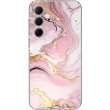 Techtree Samsung Galaxy A35 Uyumlu Pembe Mermer Baskılı Silikon Kılıf