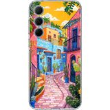 Techtree Samsung Galaxy A35 Uyumlu Renkli Sanat Sokak Silikon Kılıf Baskılı Silikon Kılıf