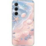 Techtree Samsung Galaxy A35 Uyumlu Sahil Deniz Kabuğu Baskılı Silikon Kılıf
