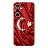 Techtree Samsung Galaxy A35 Uyumlu Türk Bayrağı Baskılı Silikon Kılıf