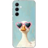 Techtree Samsung Galaxy A35 Uyumlu Yağlı Boya Pop-Art Ördek Baskılı Silikon Kılıf