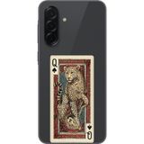 Techtree Samsung Galaxy A36 Uyumlu İskambil Kağıdı Tasarımlı Leopar Portre Baskılı Silikon Kılıf