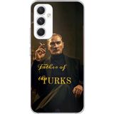 Techtree Samsung Galaxy A54 Uyumlu Atatürk Father of the Turks Baskılı Silikon Kılıf