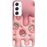 Techtree Samsung Galaxy A54 Uyumlu Çilekli Pasta Baskılı Silikon Kılıf