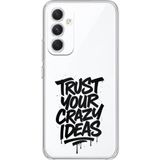 Techtree Samsung Galaxy A54 Uyumlu Crazy Trust Baskılı Silikon Kılıf