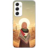 Techtree Samsung Galaxy A54 Uyumlu Filistine Özgürlük Kız Baskılı Silikon Kılıf