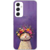 Techtree Samsung Galaxy A54 Uyumlu Frida Catlo kedi Baskılı Silikon Kılıf