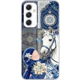 Techtree Samsung Galaxy A54 Uyumlu Geleneksel Motifli Beyaz At Baskılı Silikon Kılıf