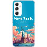 Techtree Samsung Galaxy A54 Uyumlu Özgürlük Heykeli New York Baskılı Silikon Kılıf