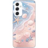 Techtree Samsung Galaxy A54 Uyumlu Sahil Deniz Kabuğu Baskılı Silikon Kılıf